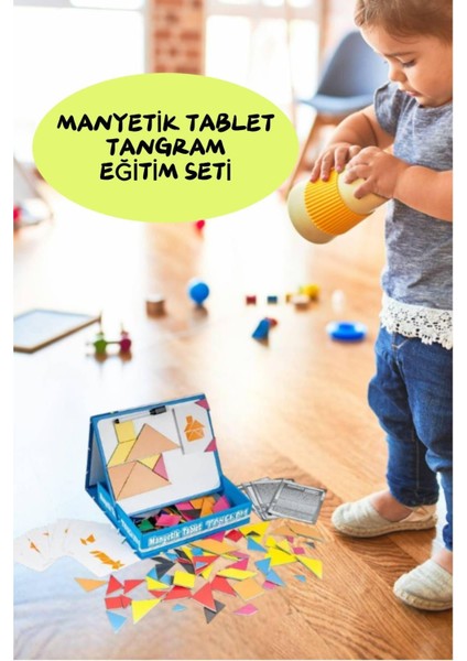 Manyetik Tablet Tangram Eğitim Seti-Tangram Puzzle