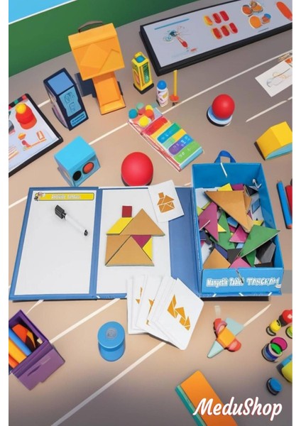 Manyetik Tablet Tangram Eğitim Seti-Tangram Puzzle modelleri