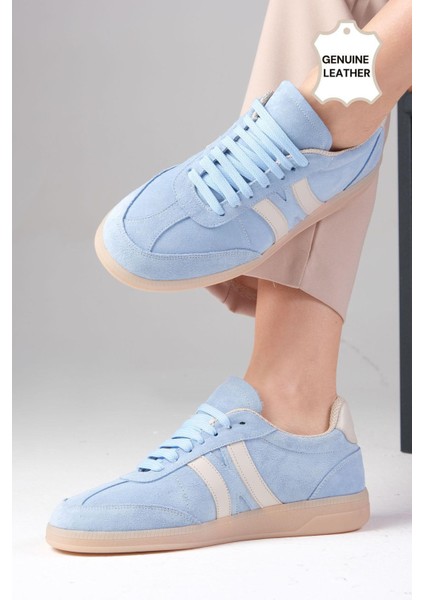 Valda Süet Mavi Renk Kadın Spor Ayakkabı