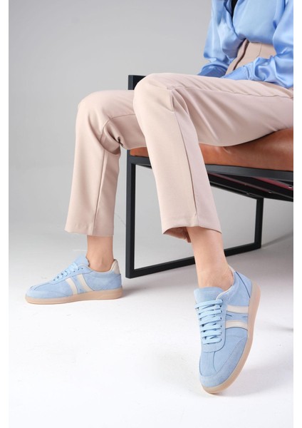 Valda Süet Mavi Renk Kadın Spor Ayakkabı indirimleri