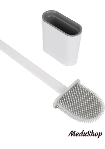Silikon Kolozet Banyo Tuvalet Fırçası Beyaz Renk modelleri