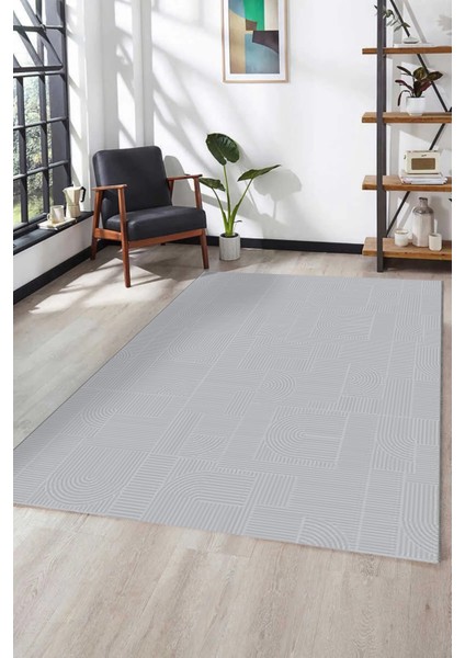 Akasya AK004 Gri Uzun Ömürlü Yumuşak Dokulu Salon Mutfak Koridor Oturma Odası Yolluk Halı fiyatları