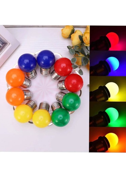 20 Adet Renkli Renkli Dış Mekan Uyumlu LED Ampulleri fırsatları