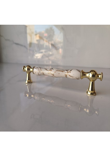 313 Aruh - Altın Renk Porselen Kulp (2 Delik Arası 16 Cm)