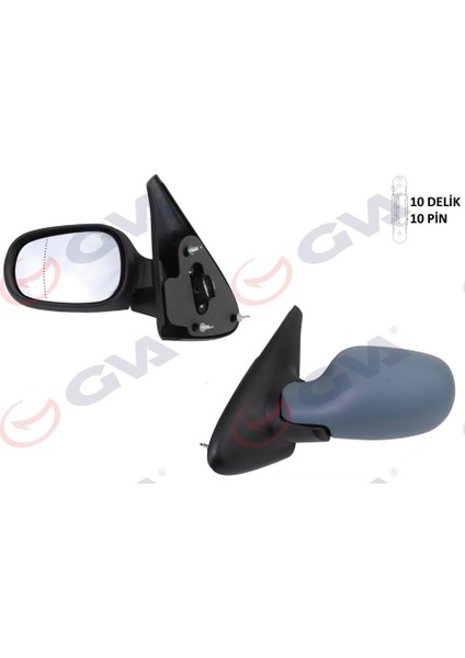 Dış Dikiz Aynası Sol Megane 99 Elektrikli Isıtmalı Astarlı Asferik 5 Fiş VM-129EHPAL