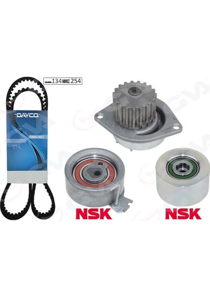 Devirdaimli Eksantrik Gergi Kiti 134X254 P206-307-PARTNER-BERLINGO-C3-XSARA 1.6 16V Nfu TU5JP4