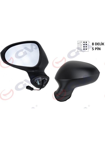 Dış Dikiz Aynası Sol Ibıza 08 Elektrikli Isıtmalı Konveks Astarlı 5 Fiş VM-364EHPL