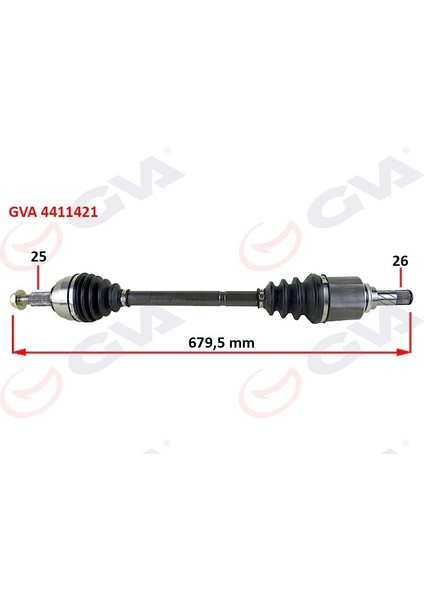 Komple Aks Sol Megane 3-Fluence 1.5 Dci 6 Vites 09 680MM