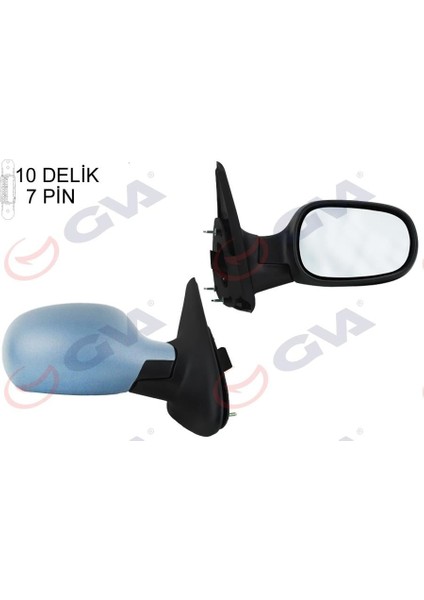 Dış Dikiz Aynası Sağ Megane 99 Elektrikli Isıtmalı Sensörlü Astarlı 7 Fiş VM-129EHPSR