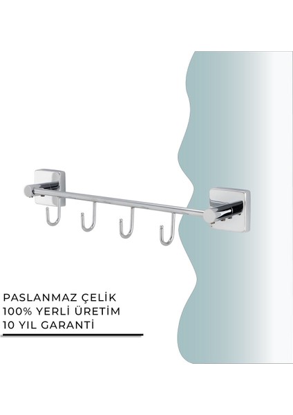 Igk Yapı - Çelik Banyo Vizyon Dörtlü Askılık (VZ10-031)
