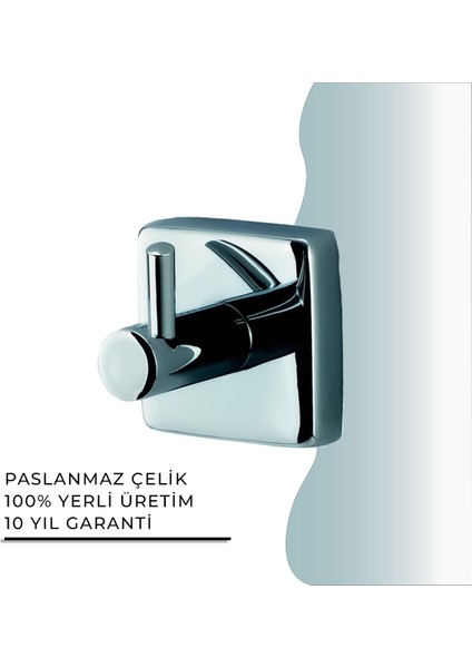 Igk Yapı - Çelik Banyo Vizyon Tekli Askılık (VZ10-036)