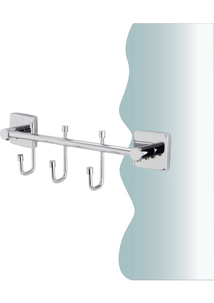 Igk Yapı - Çelik Banyo Vizyon Üçlü Askılık (VZ10-009)