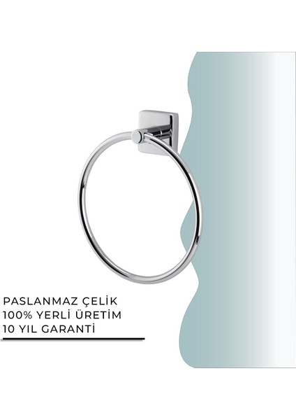 Igk Yapı - Çelik Banyo Vizyon Yuvarlak Havluluk (VZ10-019)