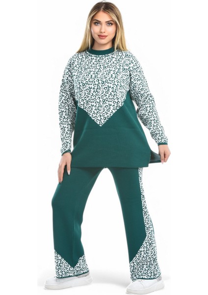 Leoparlı Triko Takım