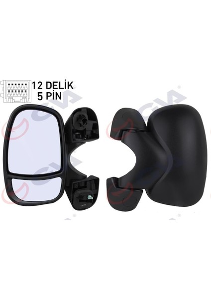 Dış Dikiz Aynası Sol Trafıc-Vivaro 01 Elektrikli Isıtmalı Sensörlü Konveks 5 Fiş VM-967EHL