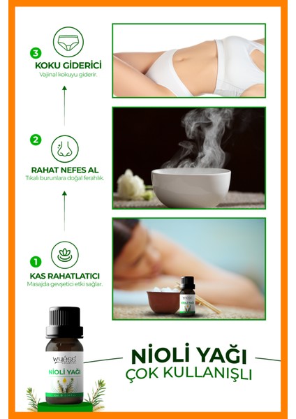 Nioli Yağı- Genital Bölge Hijyen Desteği ve Koku Önleyici Saf ve Doğal 10 ml