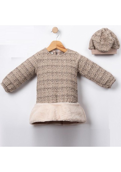 Paris Kız Çocuk Şapkalı Özgün Elbise