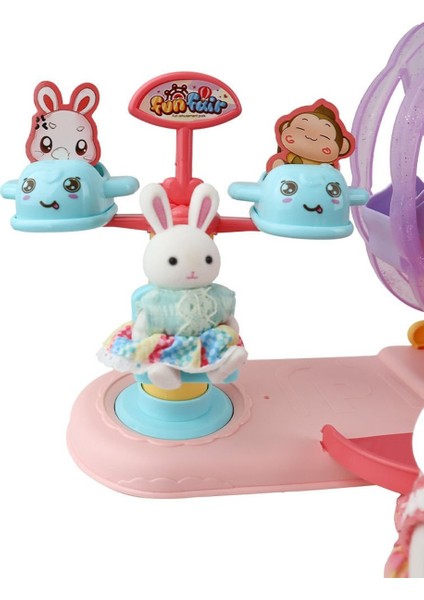 Sihirli Bir Dünya Bay Dreamy Tavşan Ailesi Eğlenceli Dönme Dolap Seti