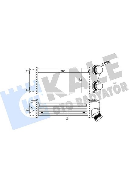 Turbo Radyatörü Intercooler C4-C4 PICASSO-P307-P307 Sw Al/pl/brz 300X147X85