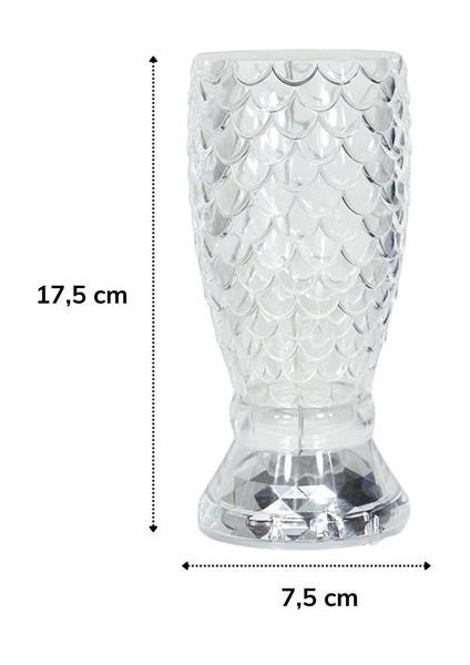 Balık Süzgeç Model USB Şarjlı Kumandalı 16FARKLI Işık Modlu Masa Üstü Kristal Akrilik LED indirimleri