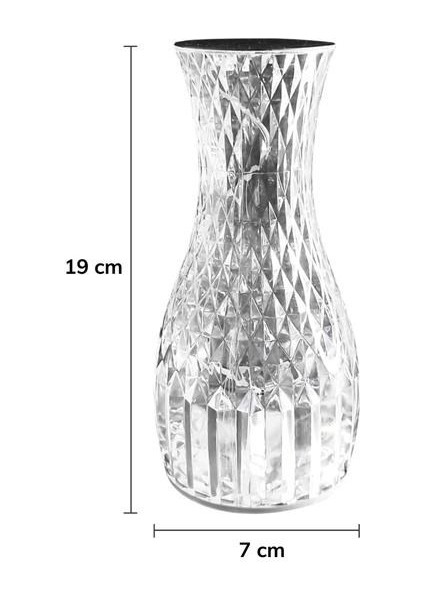 Sürahi Model USB Şarjlı Kumandalı 16 Farklı Işık Modlu Masa Üstü Kristal Akrilik Lamba LED indirimleri