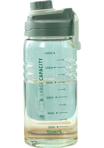 1500ML Yüksek Sıcaklığa Dayanıklı Şeffaf Spor Su Isıtıcısı El No Plastik Su Isıtıcısı (Yurt Dışından)