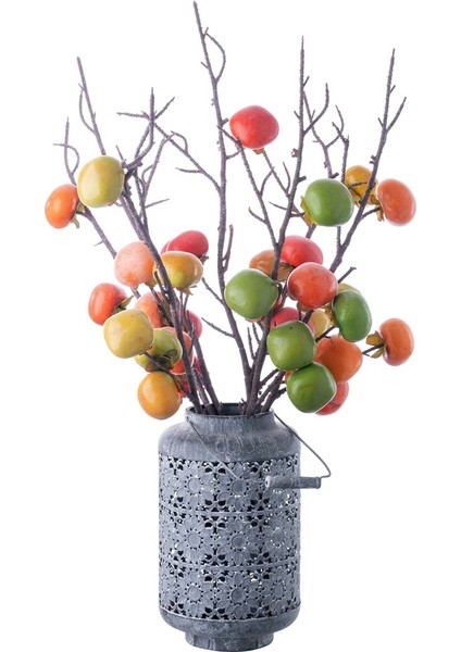 Trabzon Hurması Şeklindeki Simüle Edilmiş Meyve Kurutulmuş Dallar Simüle Edilmiş Çiçek Süslemeleri (Yurt Dışından) fiyatları