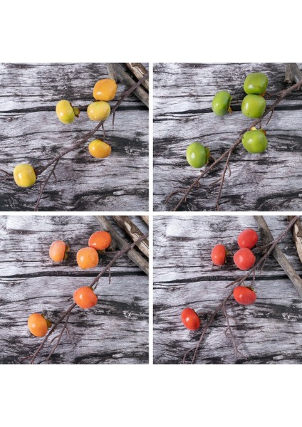 Trabzon Hurması Şeklindeki Simüle Edilmiş Meyve Kurutulmuş Dallar Simüle Edilmiş Çiçek Süslemeleri (Yurt Dışından) modelleri