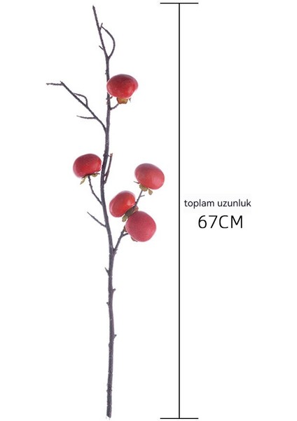 Trabzon Hurması Şeklindeki Simüle Edilmiş Meyve Kurutulmuş Dallar Simüle Edilmiş Çiçek Süslemeleri (Yurt Dışından) indirimleri