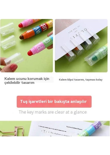 12 Renkli Ekleme Sevimli Yaratıcı Grafiti Anahtar Çizgi Işaretleme Kalemi (Yurt Dışından) modelleri