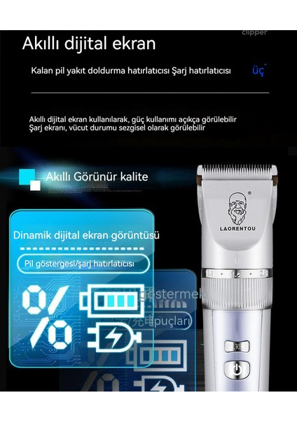 Erkek Şarj Edilebilir Yetişkin Saç Kesme Makinesi (Yurt Dışından) indirimleri