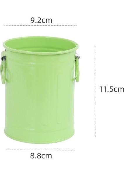 Silindirik Demir Kalem Tutucu Diy Yaratıcı Masaüstü Saklama Kovası (Yurt Dışından)