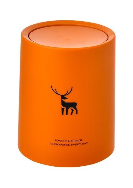 Ev Oturma Odası Mutfak Sallamak Kapak Çift Katmanlı Yuvarlak Çöp Kovası (Yurt Dışından)