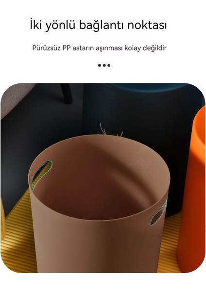 Ev Oturma Odası Mutfak Sallamak Kapak Çift Katmanlı Yuvarlak Çöp Kovası (Yurt Dışından) modelleri