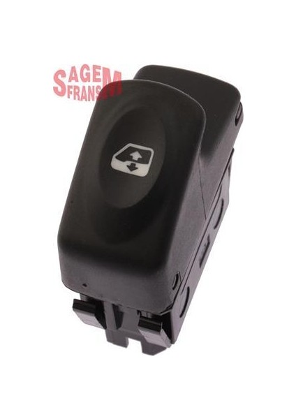 Cam Açma Düğmesi Clıo - Kangoo 6 Fiş Siyah Tekli