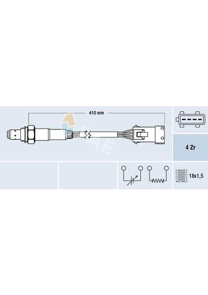 Oksijen Sensörü Ön 4fişli Astra G-Astra H-Insıgnıa A-Vectra B-C-Merıva A-Antara-Captıva-Aveo-C2- C3-LACETTI-P206-P307-P308-PARTNER-BERLINGO-MGN-CLIO-LGN-TWNG-LOGAN-SANDERO 1.4-1.6-1.8-2.0