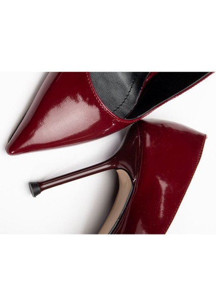 Dorethy Kadın Topuklu Ayakkabı Bordo Rugan Stiletto fırsatları