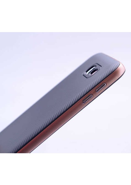 Galaxy J5 Prime Kılıf Kenarları Renkli Ince Karbon Mono Silikon Kapak
