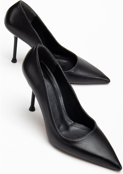 Dorethy Kadın Topuklu Ayakkabı Siyah Cilt Stiletto fiyatları