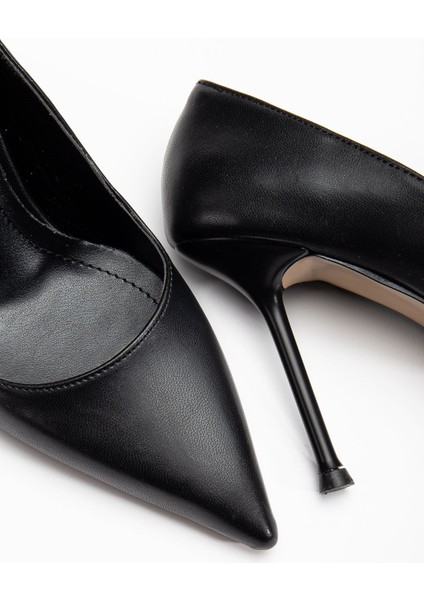 Dorethy Kadın Topuklu Ayakkabı Siyah Cilt Stiletto fırsatları