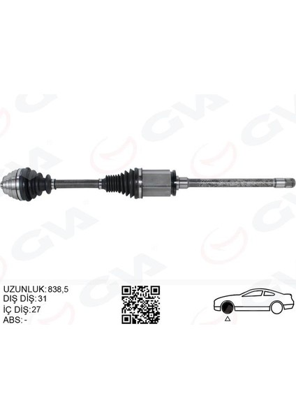 Komple Aks Ön Sağ Bmw F20 F22 F30 F32 F33 F34 F36 Xdrıve 840MM