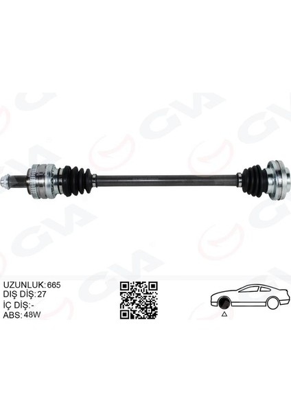 Komple Aks Arka Sağ Bmw E81 E82 E87 E90 E91 E92 E93 665MM Otom. Sanz.