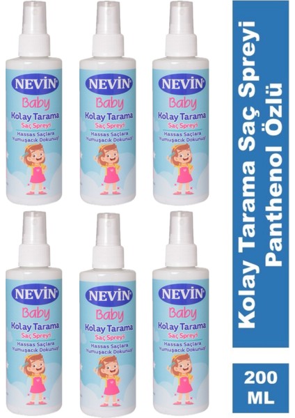 Kolay Tarama Saç Spreyi Panthenol Özlü 200 ml 6 Adet