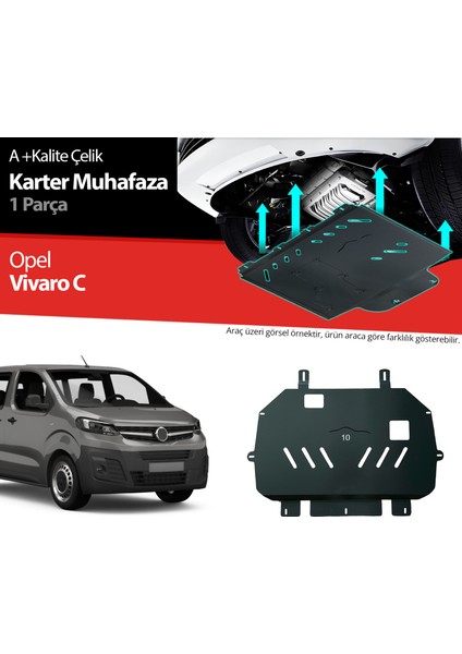 Opel Vivaro Çelik Karter Muhafaza Koruma 2019 2020 2021 2022 2023 2024