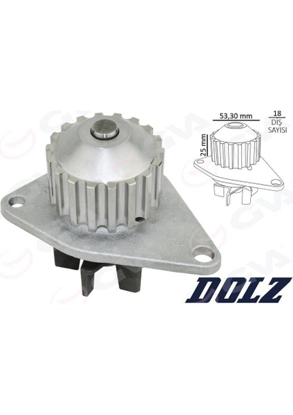 Devırdaım Su Pompası P106-P206-P207-P307-BIPPER-NEMO-PARTNER-BERLINGO-C2-C3-SAXO-XSARA 1.4 TU3JP-TU3A 1.4 8V Mqp Fıat Fıorıno 1.4 Kft.-Kfv