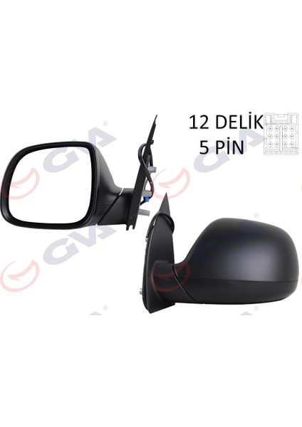 Dış Dikiz Aynası Sol Transporter T6 Caravelle 10 Elektrikli Isıtmalı Asferik 5 Fiş VM-6196EHAL