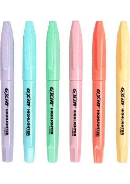 Pastel Highlighter 6 Renk Pastel Fosforlu Kalem Seti Kalem Tipi / Highlighter Pastel
