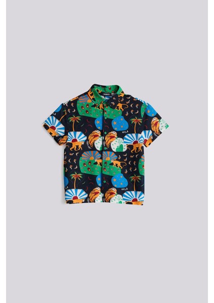 Bg Store Erkek Çocuk Desenli Gömlek
