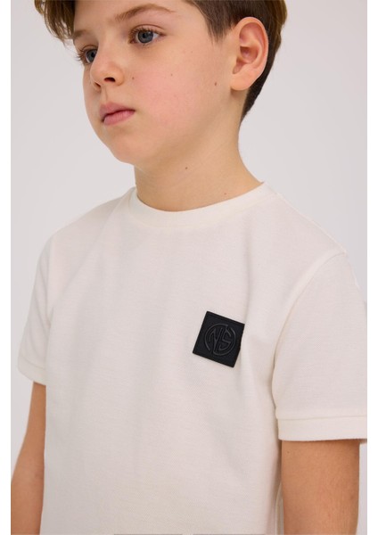 Bg Store Erkek Çocuk Ekru Tshirt
