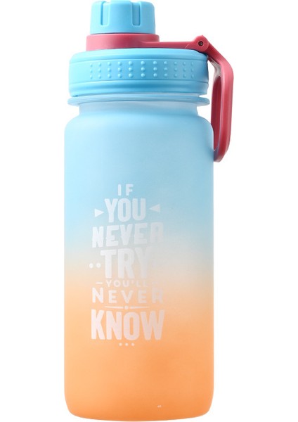 600ML Büyük Kapasiteli Açık Spor Buzlu Uzay Saksı Plastik Spor Su Şişesi (Yurt Dışından)